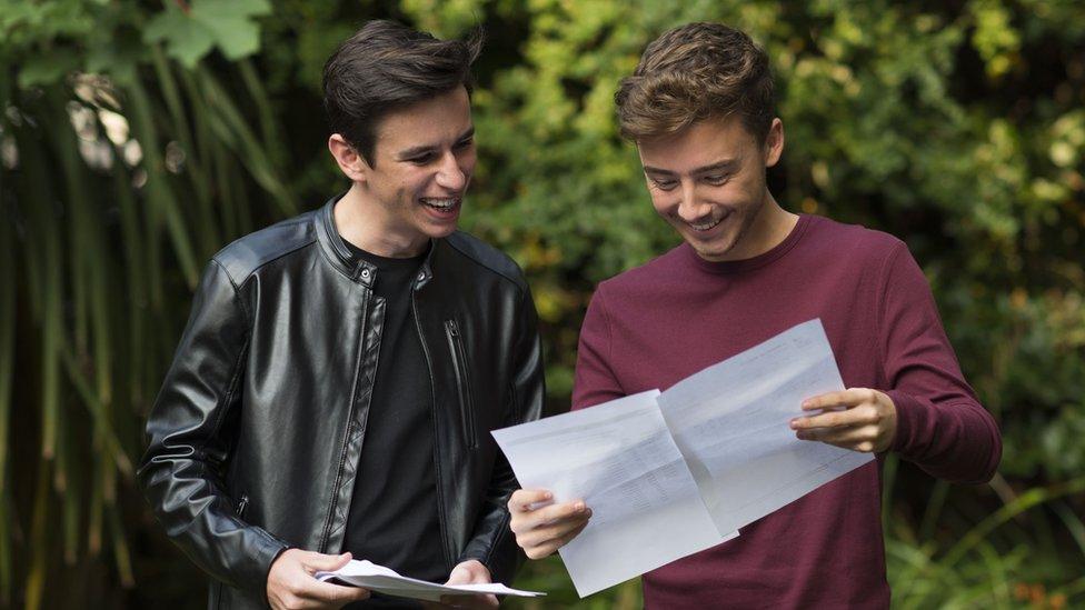 Students celebrate A level results