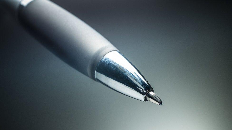 A ballpoint pen