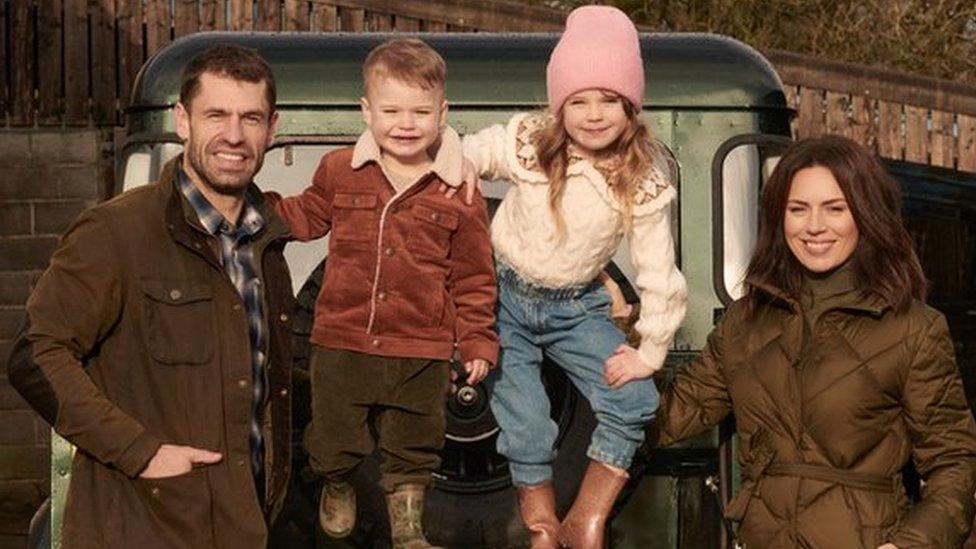 Kelvin Fletcher and his wife Liz, with daughter Marnie and son Milo