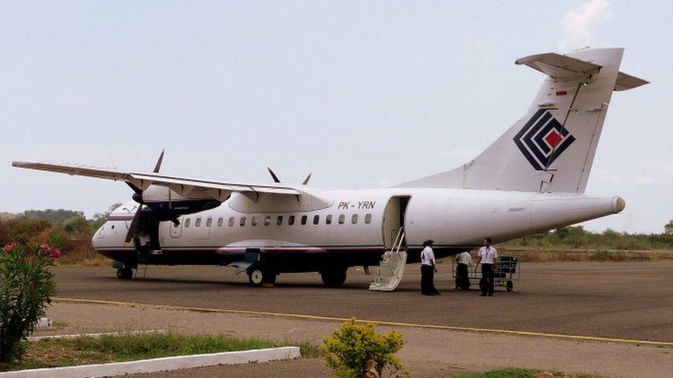 The missing plane, pictured in 2008 at Labuan Bajo airport on the island of Flores in central Indonesia