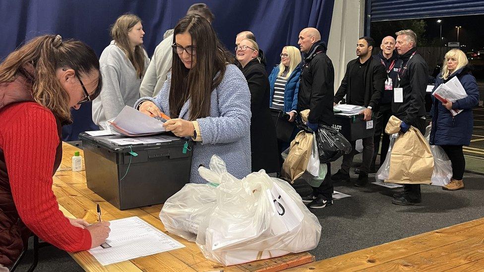 Ballot boxes in Bolton