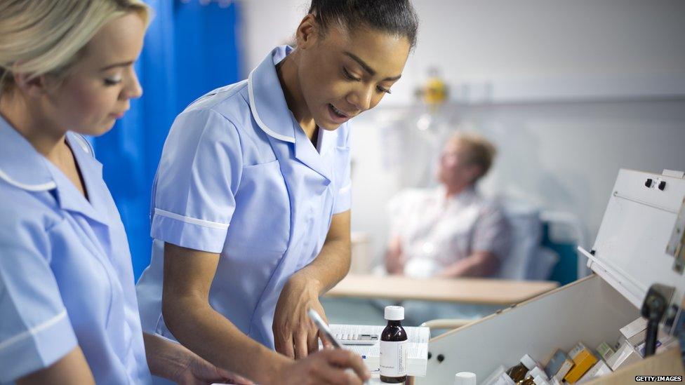 Nurses with medicine