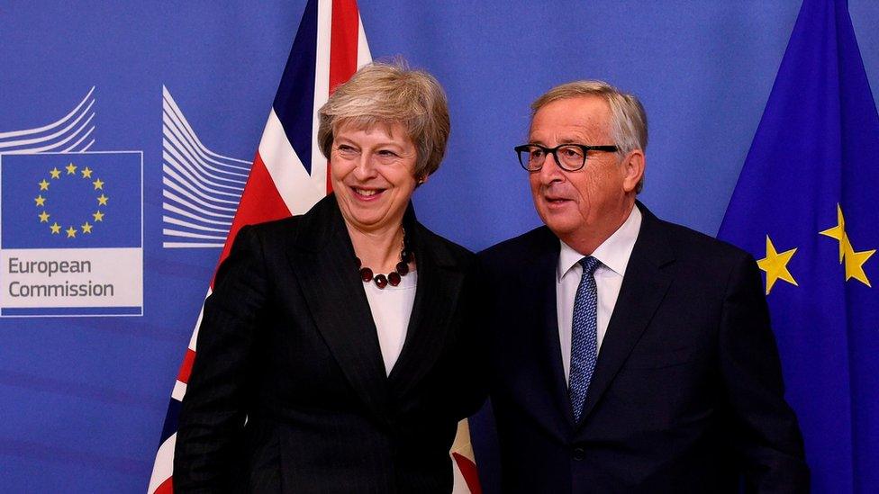 Theresa May and Jean-Claude Juncker