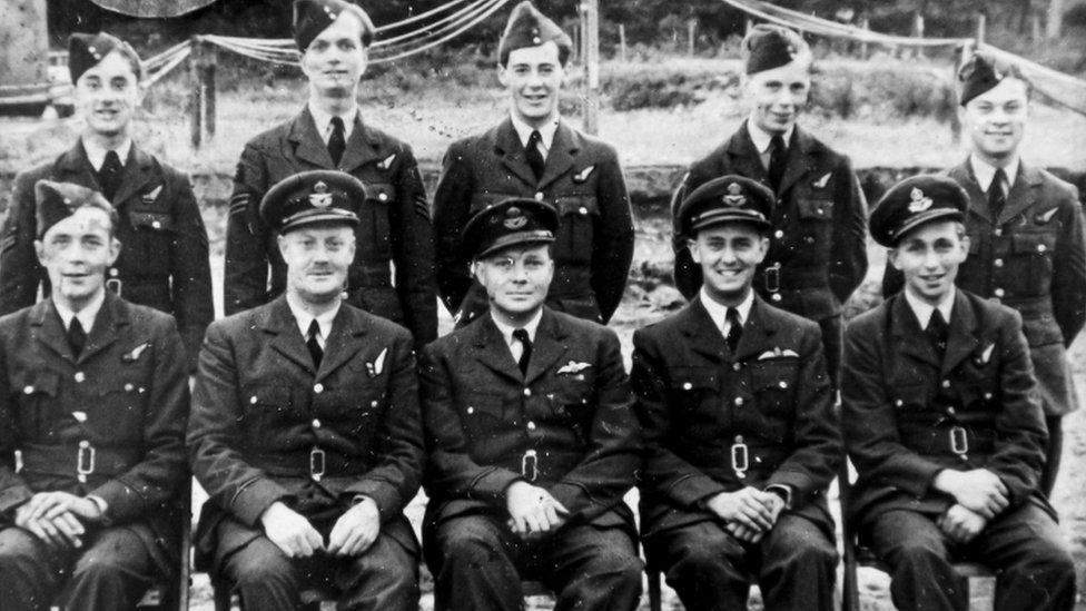 John Lambert (back row second left) during his RAF days