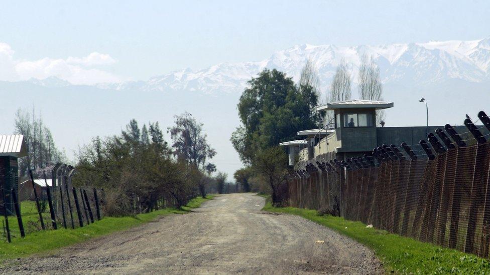 View of the Punta Peuco military prison, in the outskirts of Santiago, Chile, on September 4, 2015