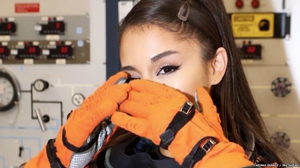 Ariana at Nasa's Johnson Space Center Houston, US.