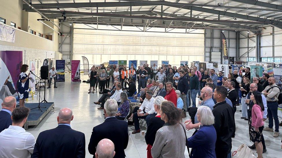 A networking event for veterans at Norwich Airport