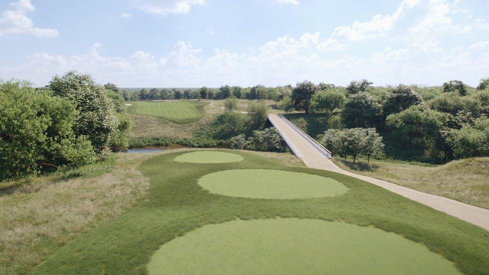 Artist's impression of 13th hole at Hulton Park