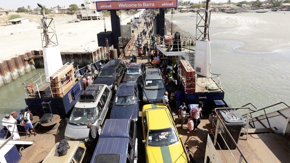 Gambian refugees return to Banjul, Gambia, 21 January