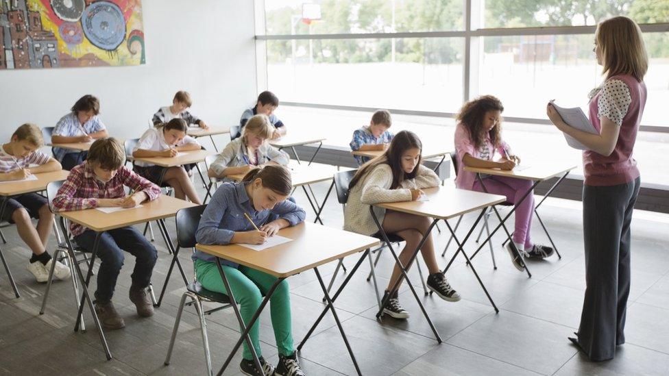 Teacher in a classroom