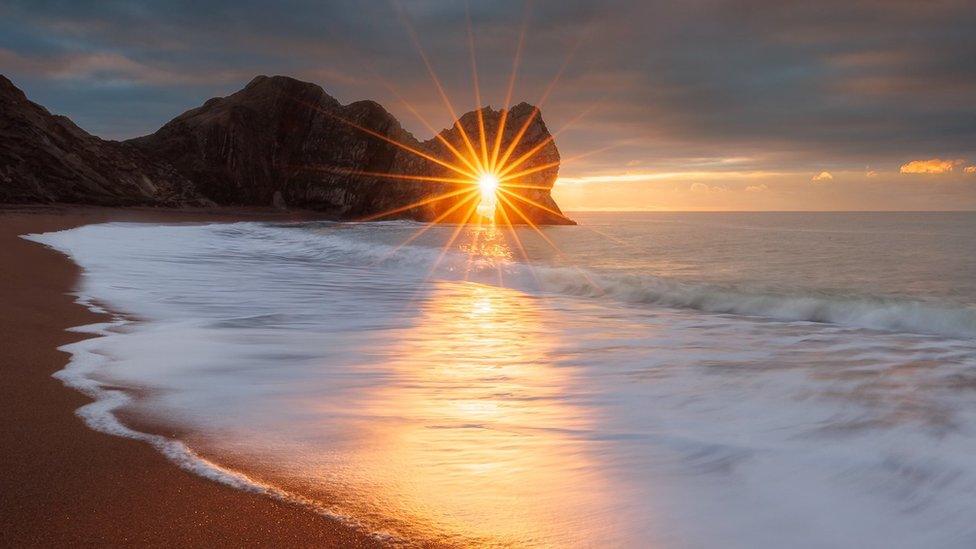 Sunstar at Durdle Door