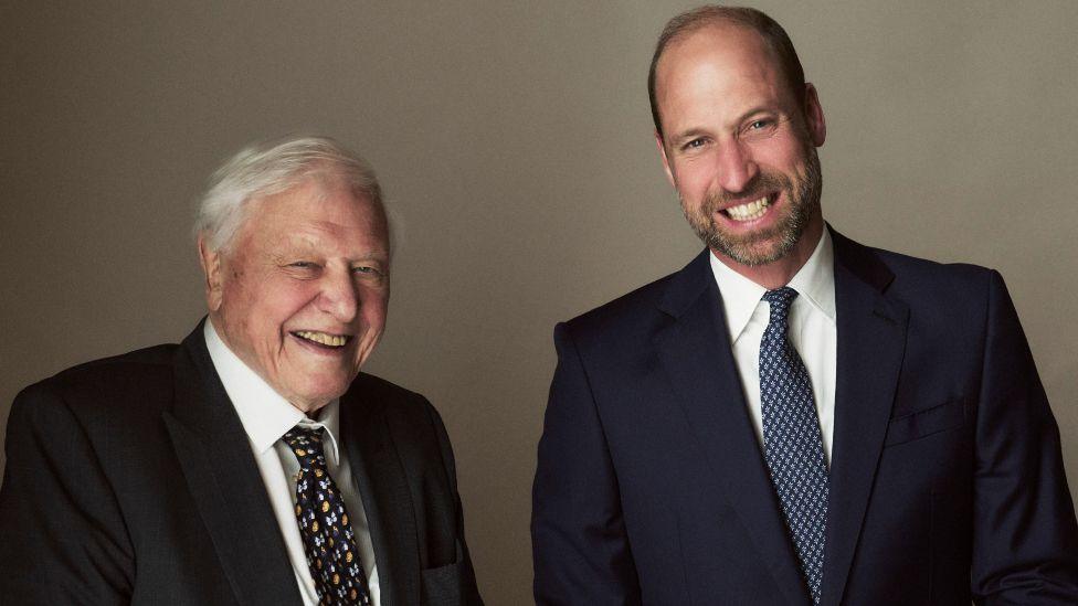Sir David Attenborough dhe Princi William në Sallën Mbretërore Albert
