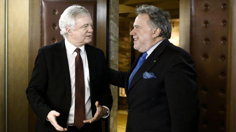 David Davis meets Greek Alternate Minister of Foreign Affairs George Katrougalos in Athens