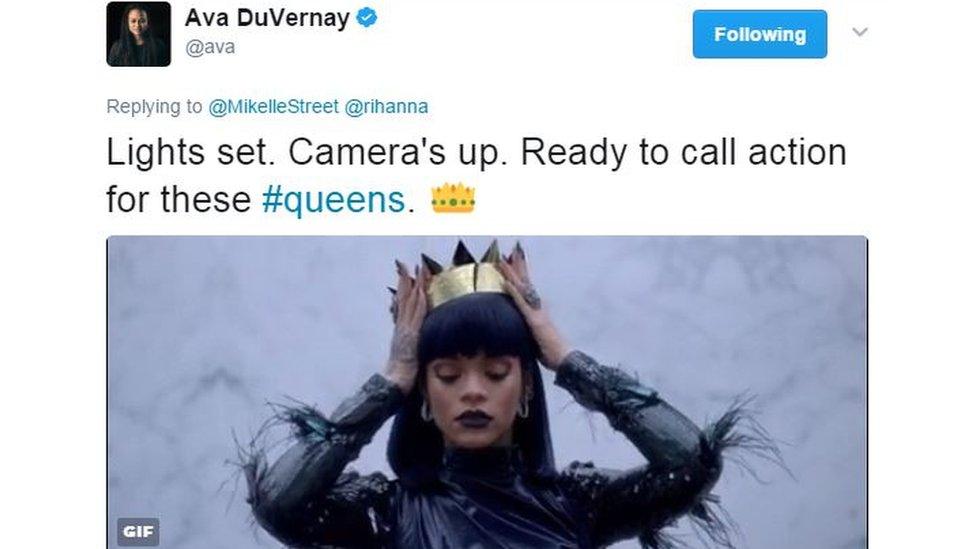 "Lights set. Camera's up. Ready to call action for these #queens," Ava Duvernay tweeted.