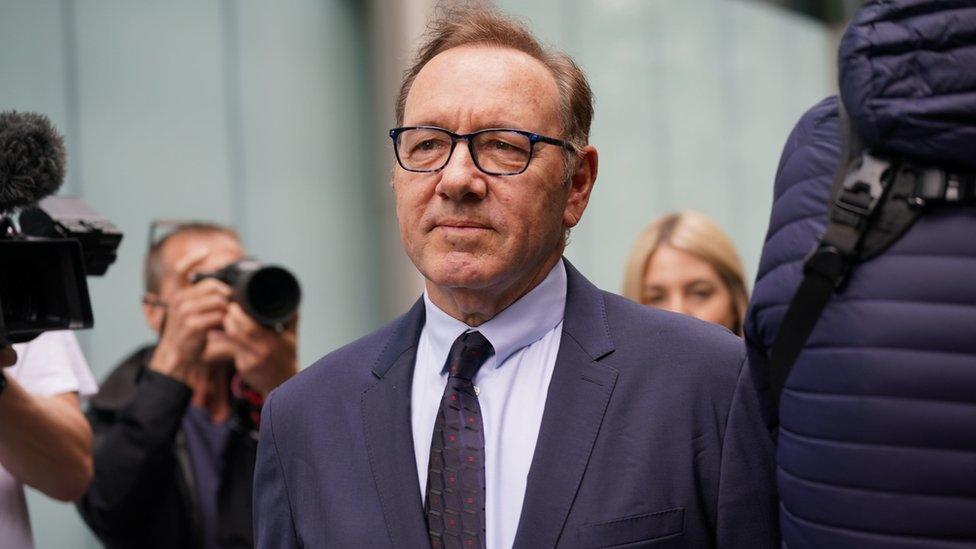 Kevin Spacey arrives at Southwark Crown Court