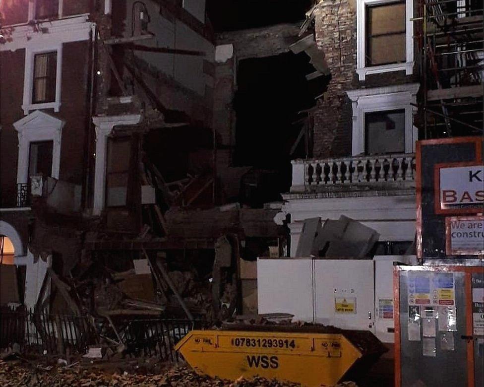 Collapsed buildings in Chelsea