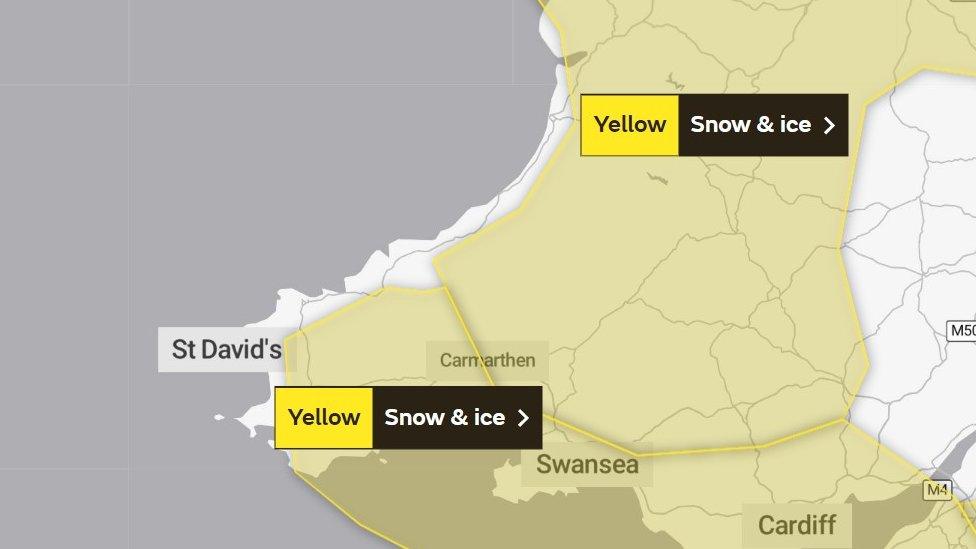 Met Office weather warning map