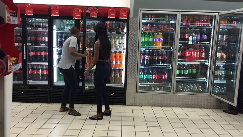 Shoppers in downtown Johannesburg, South Africa