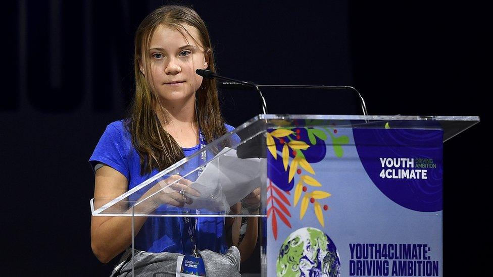 Greta Thunberg.