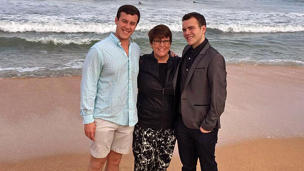 Sheila pictured with her two sons