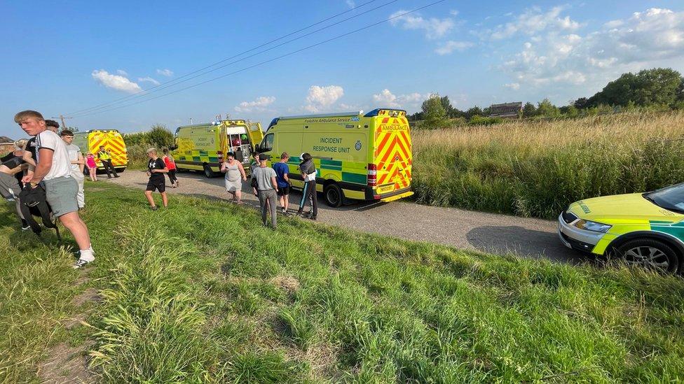 People at scene of drowning