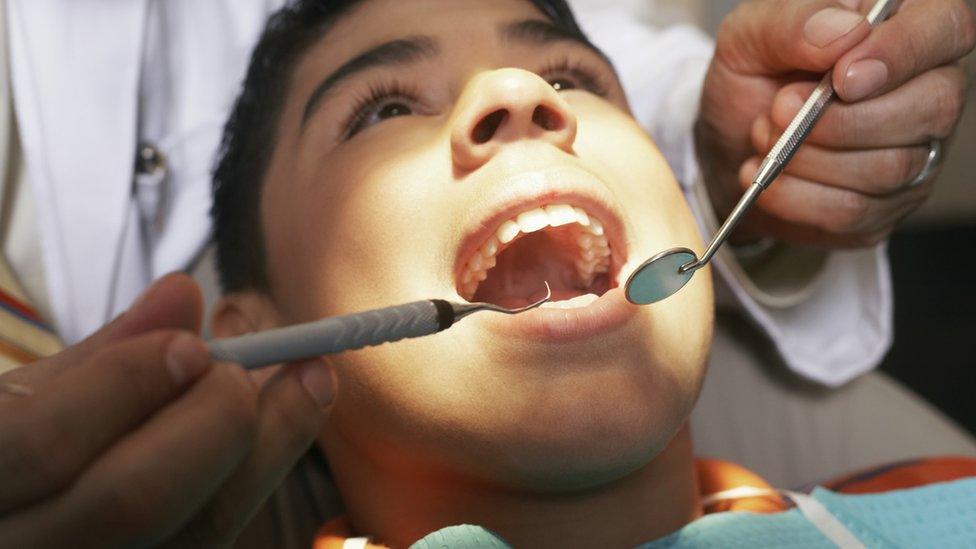 Child at dentist