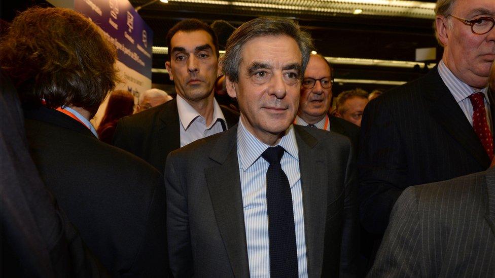 Mr Fillon at a business conference on 1 Feb