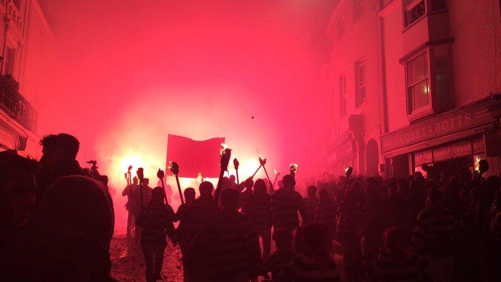 Lewes bonfire procession