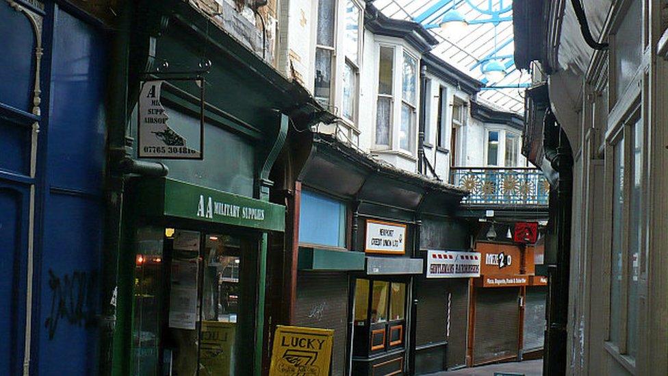 The interior of Newport's Market Arcade