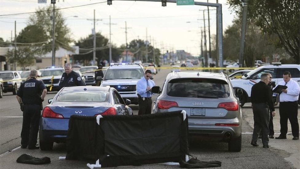 The scene of former NFL player Joe Mcknight's shooting death.