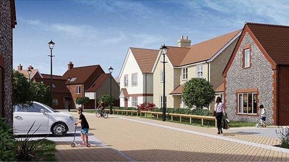 An artist's impression of the Thetford development