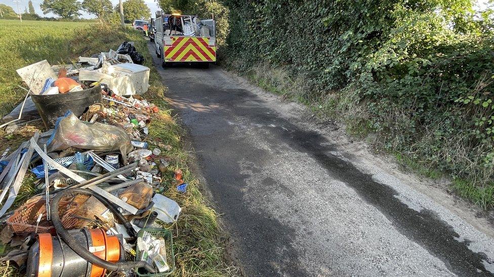 Holton St Mary fly tipping