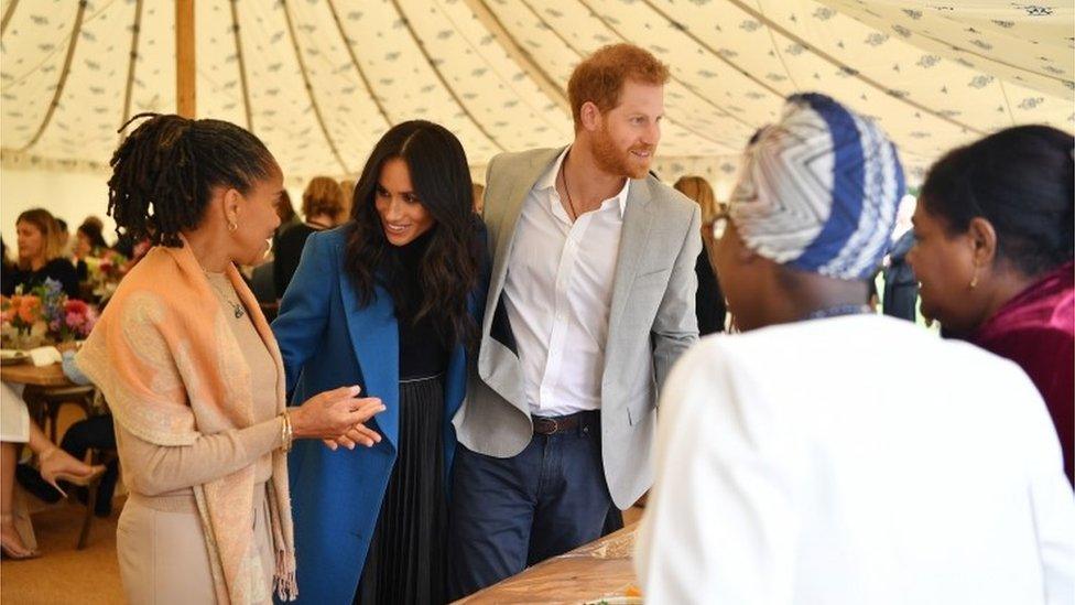 Ms Ragland, Meghan Megan and Prince Harry