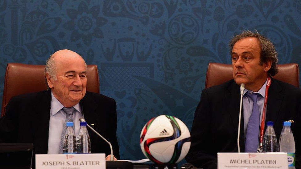 Sepp Blatter and Michel Platini.