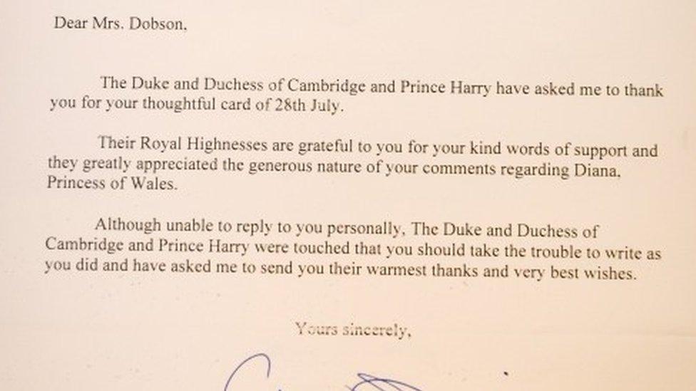 Letter from Duke & Duchess of Cambridge