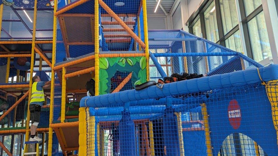 An impressive soft play for the children at Rivermead Leisure Centre