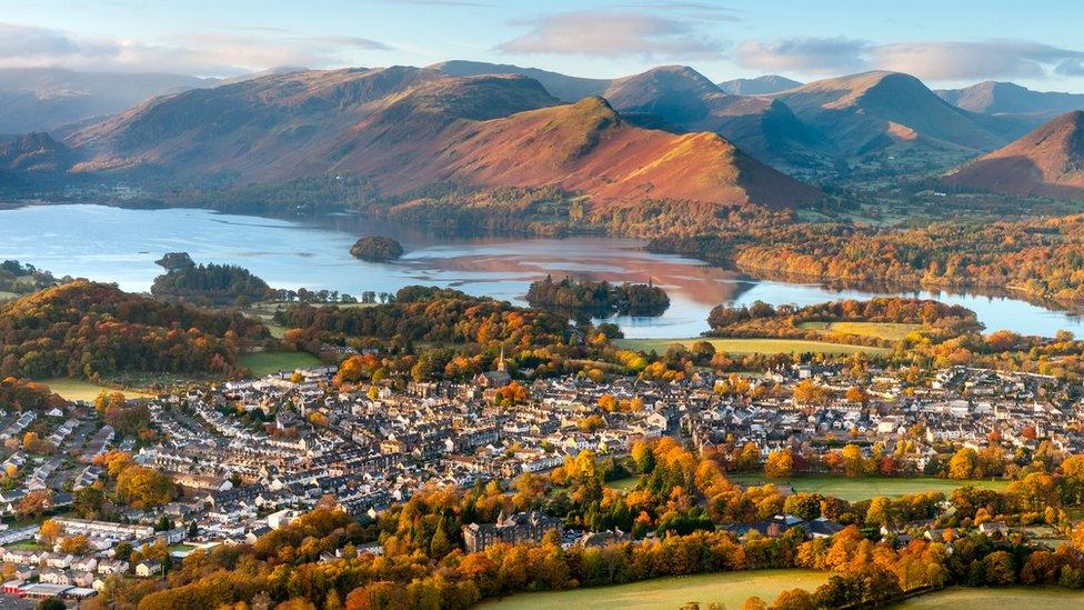 Aerial view of Keswick