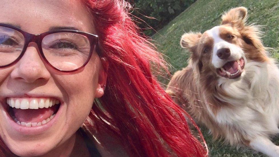 Megan Smith and her dog