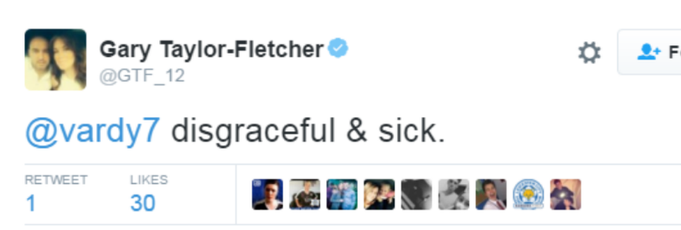 Gary Taylor-Fletcher Twitter screengrab