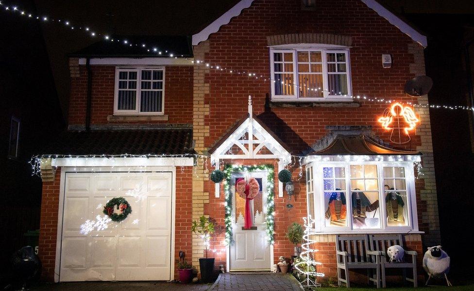 Homes in Houghton le Spring decorated for Christmas