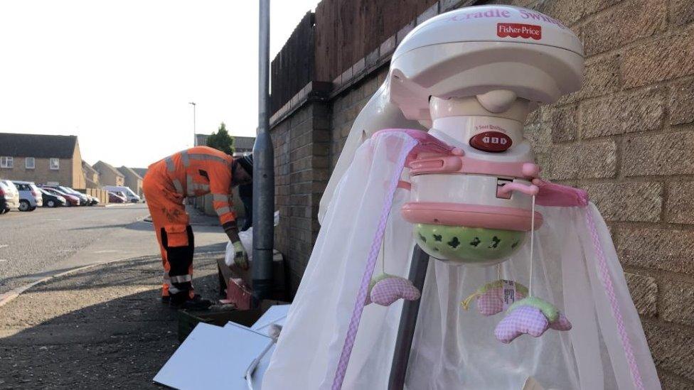 Fly-tipped rubbish in Peterborough