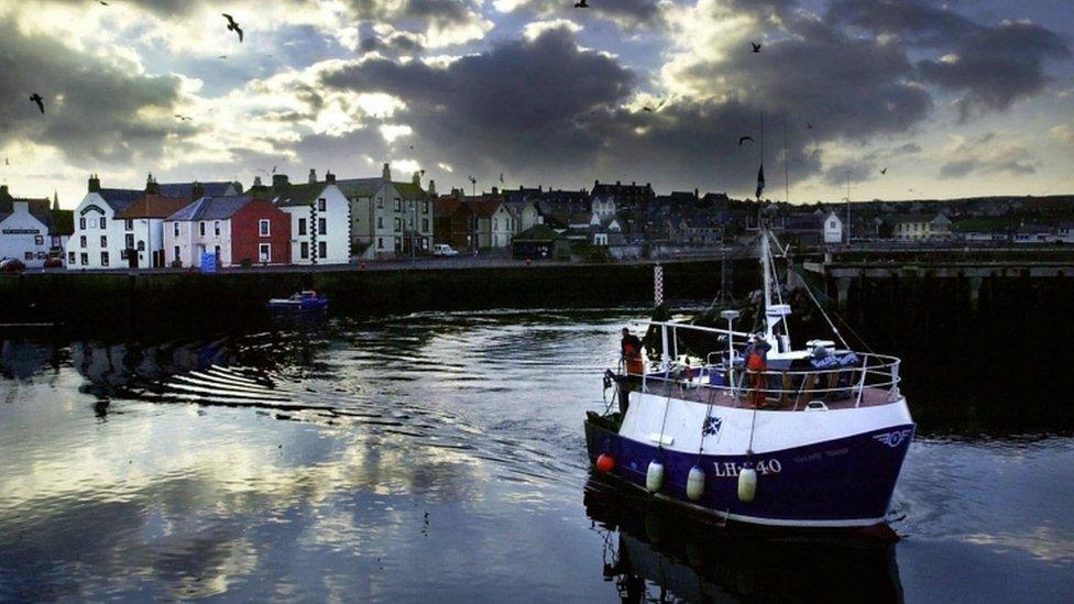 trawler at Eyemouth harbour