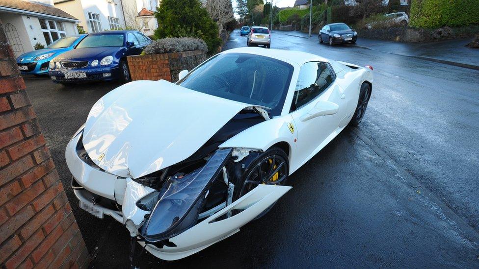 The Ferrari 458 Italia in Cyncoed