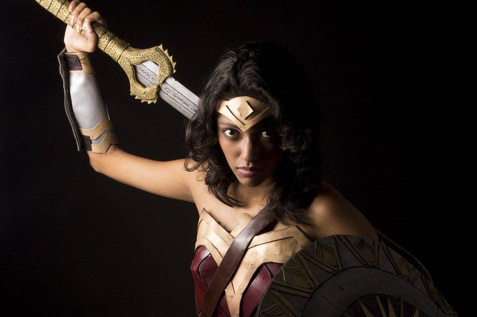 Amaya Suriyapperuma dressed as Wonder Woman