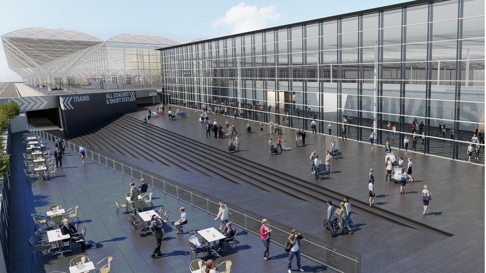 Stansted new terminal CGI