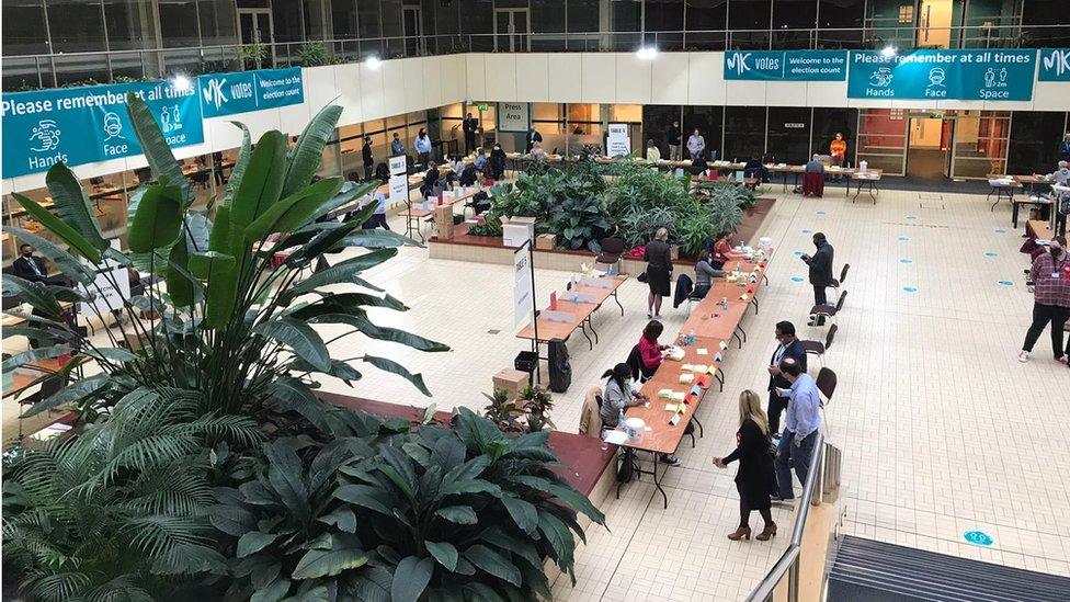 Election count in Milton Keynes