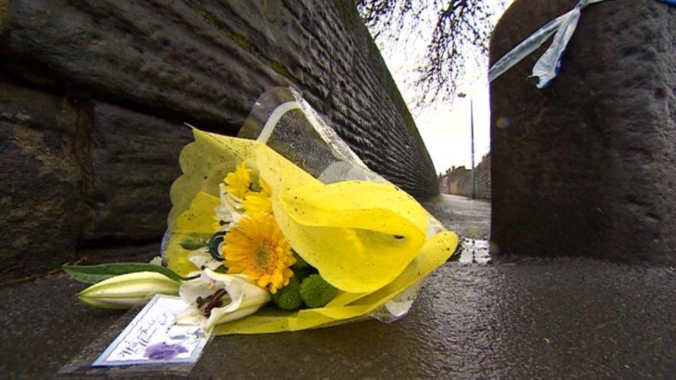 Flowers at Belper station