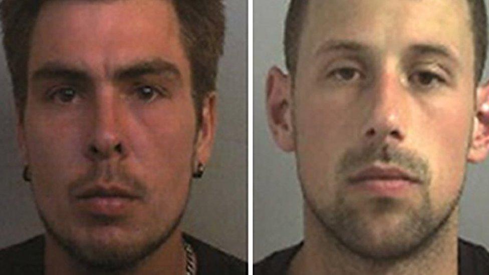 Lee James (l) and Steven Morley were jailed for murder and assisting an offender