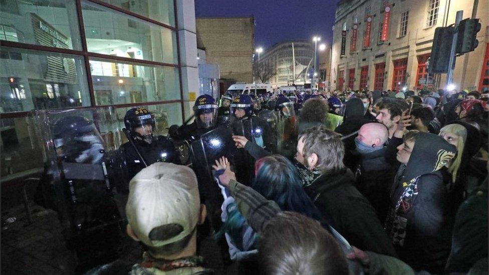 Bridewell Police station riot on Sunday 21 March