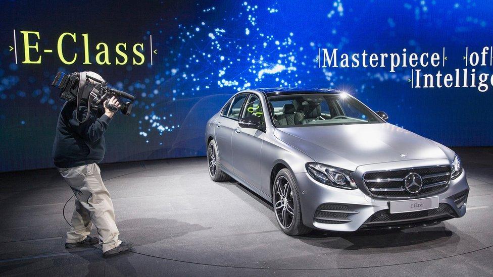 Mercedes E-Class at the Detroit motor show